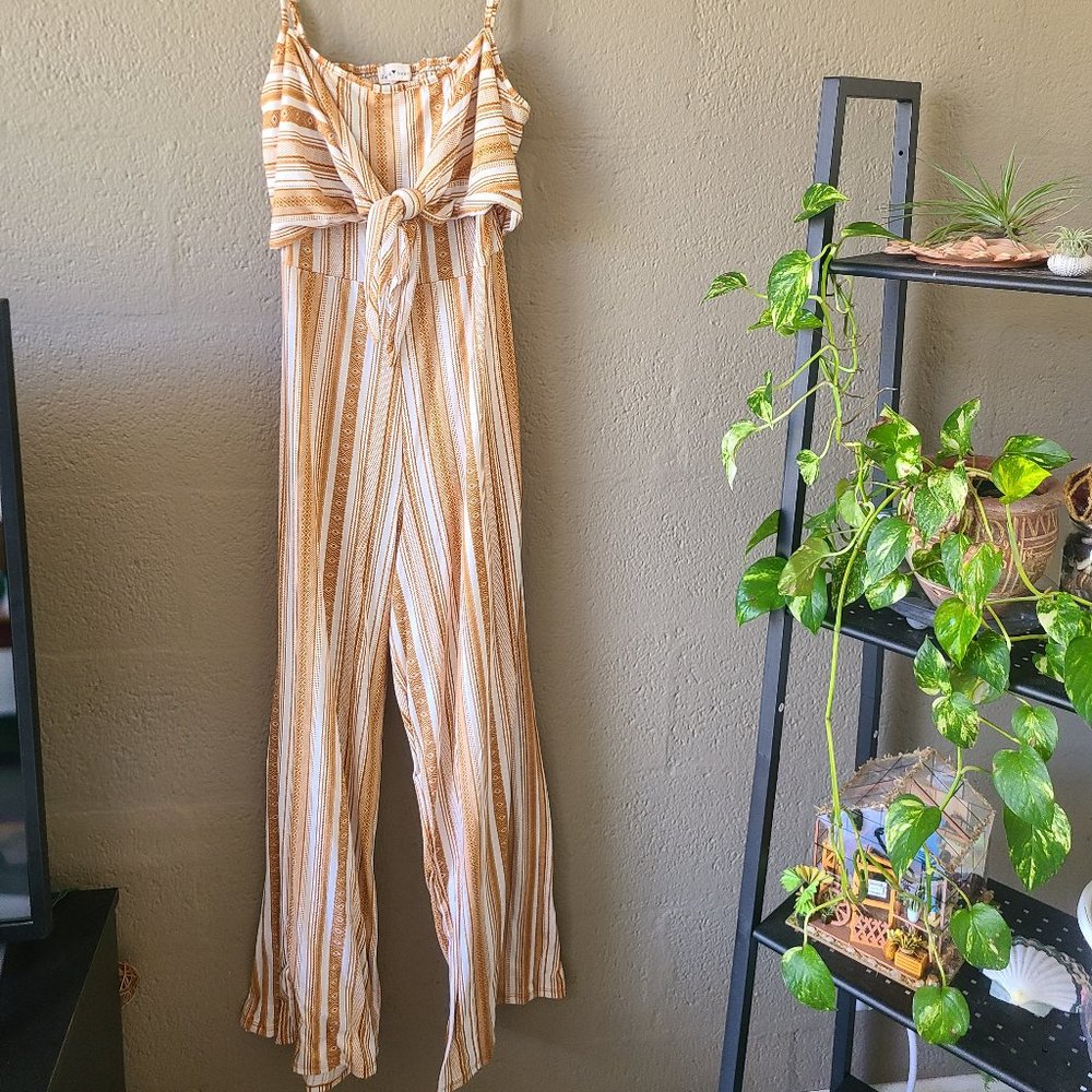 Yellow Pattern Pantsuit